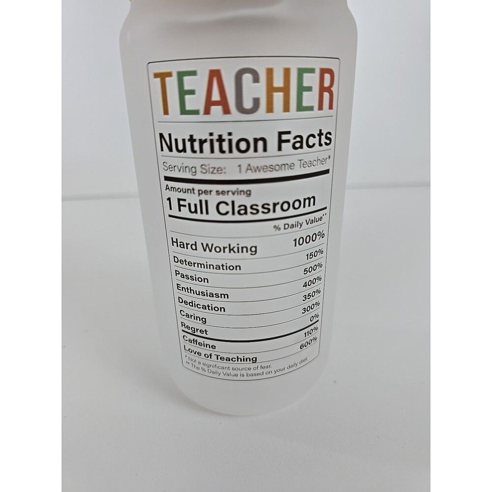 New Teacher Appreciation Frosted Glass Cup Insulated Tumbler 16 Oz Glass - Picture 5 of 5